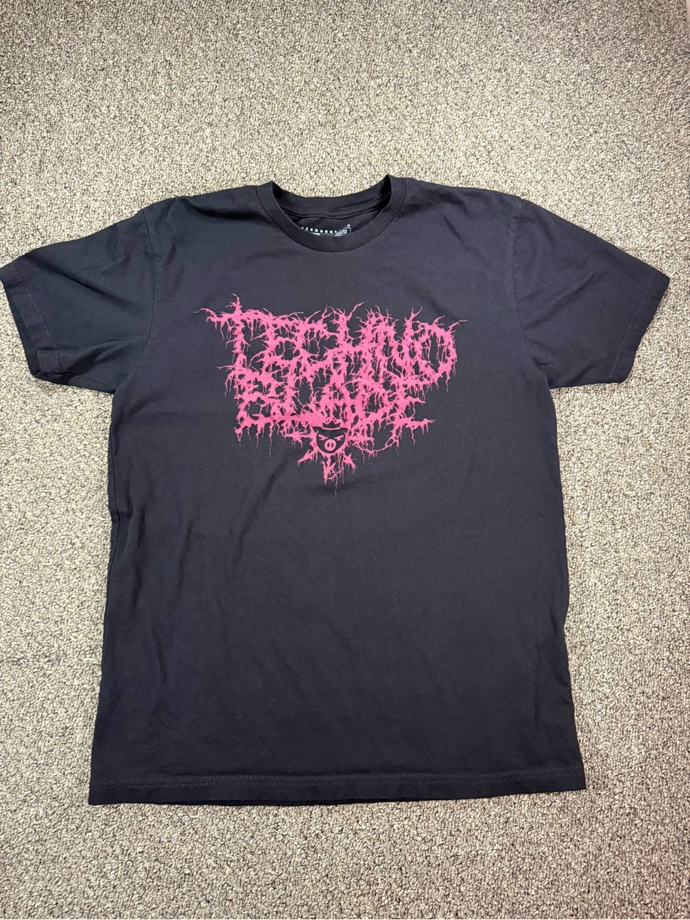 Technoblade Black Pink Graphic T-Shirt Size M